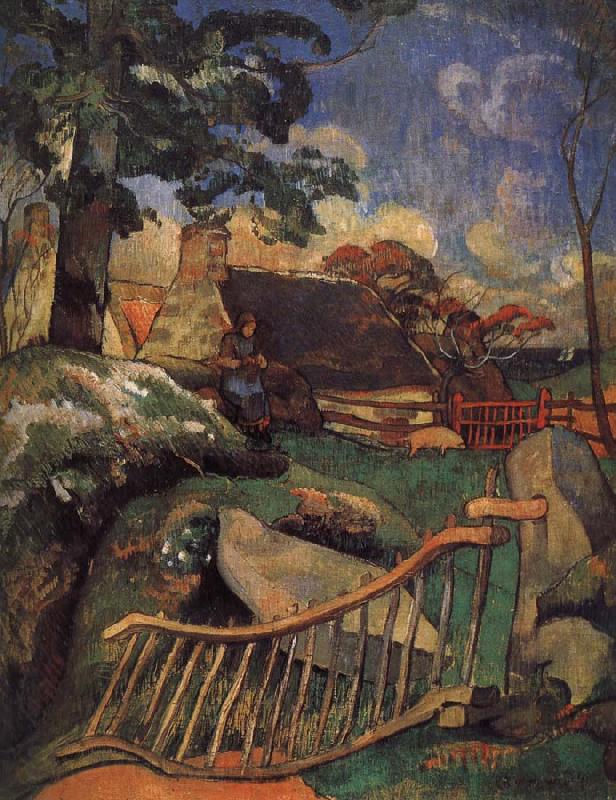 Paul Gauguin Fence Norge oil painting art